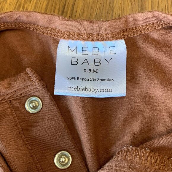 MEBIE BABY 0-3M Brown Infant Knotted Gown 0-3 Bamboo Sleeper Swaddle Nightgown - Picture 5 of 9